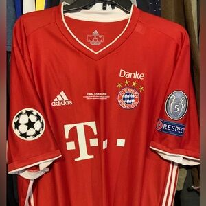 FC Bayern Munich Jersey Soccer UEFA Champions League Final Lisbon Size 2XL/XXL